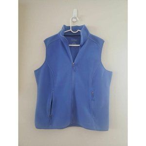 LL BEAN Women’s Fleece Vest Full Zip "Blue" Size L